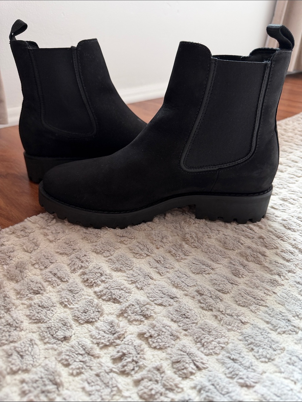 Thursday boot company Women’s Black legend Chelsea Ankle Boots - Suede Lug Sole